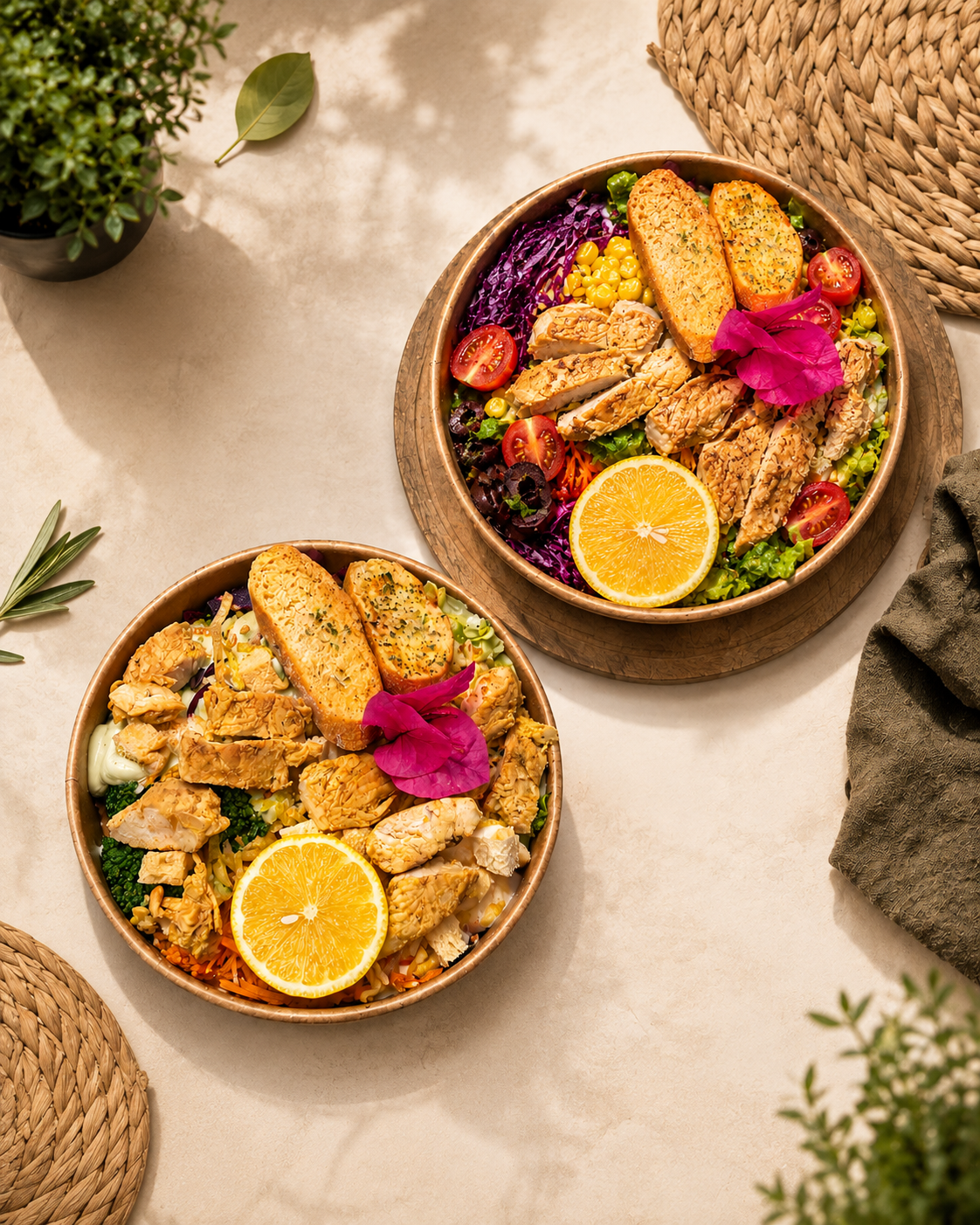 2 Bowl de Pollo Grillado