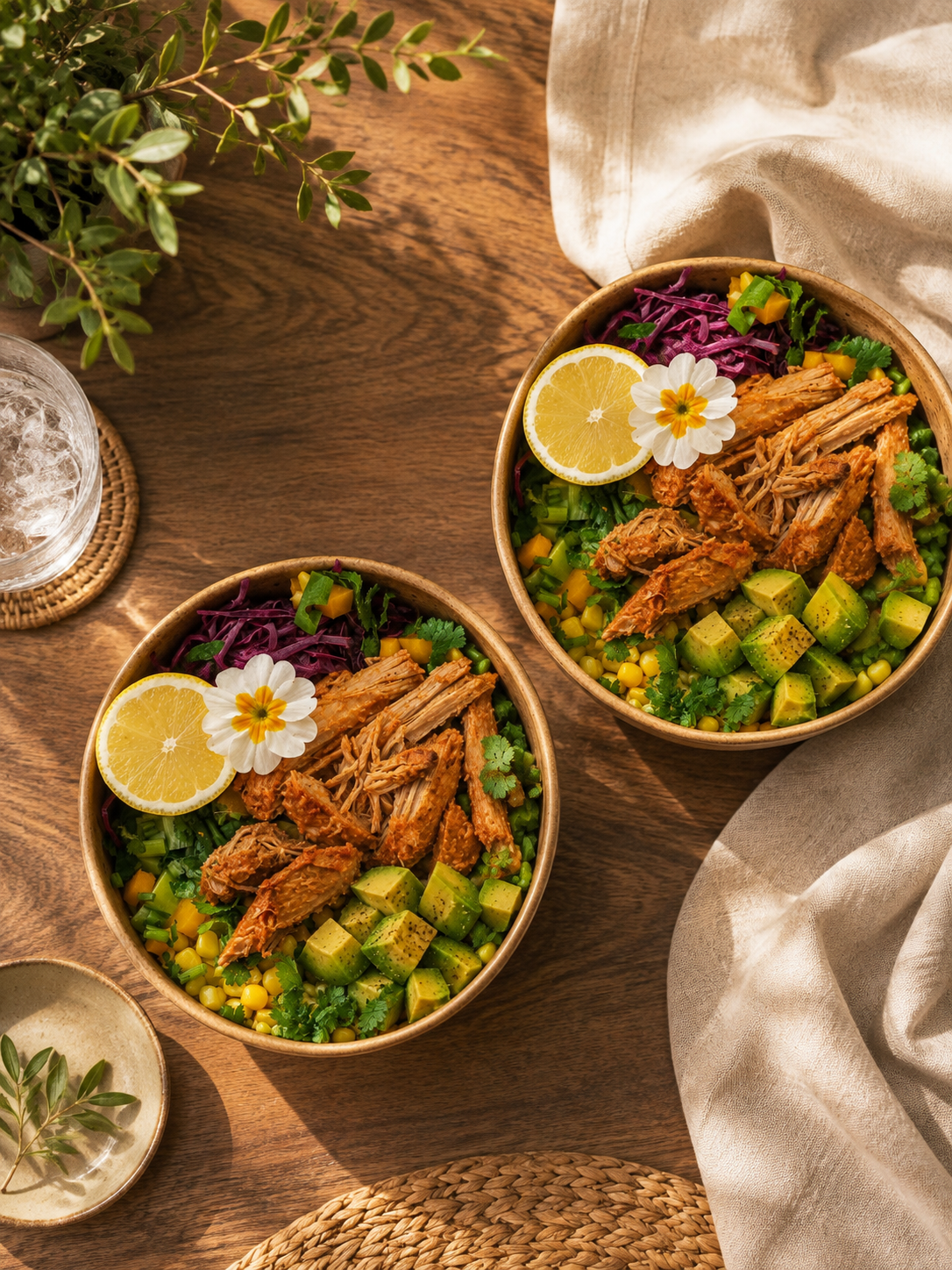 2 Bowl de cerdo bbq