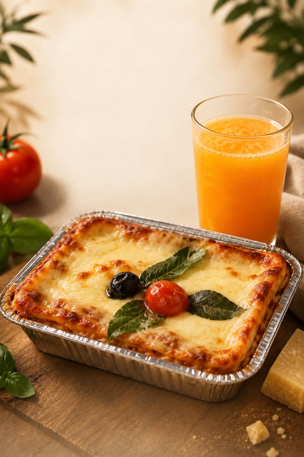 Lasagna 300g + jugo natural